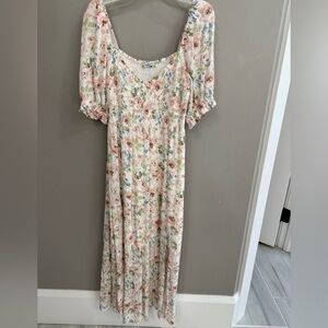A&f women floral midi dress